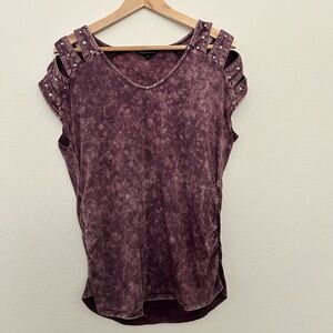 Rock & Republic Purple Studded Blouse